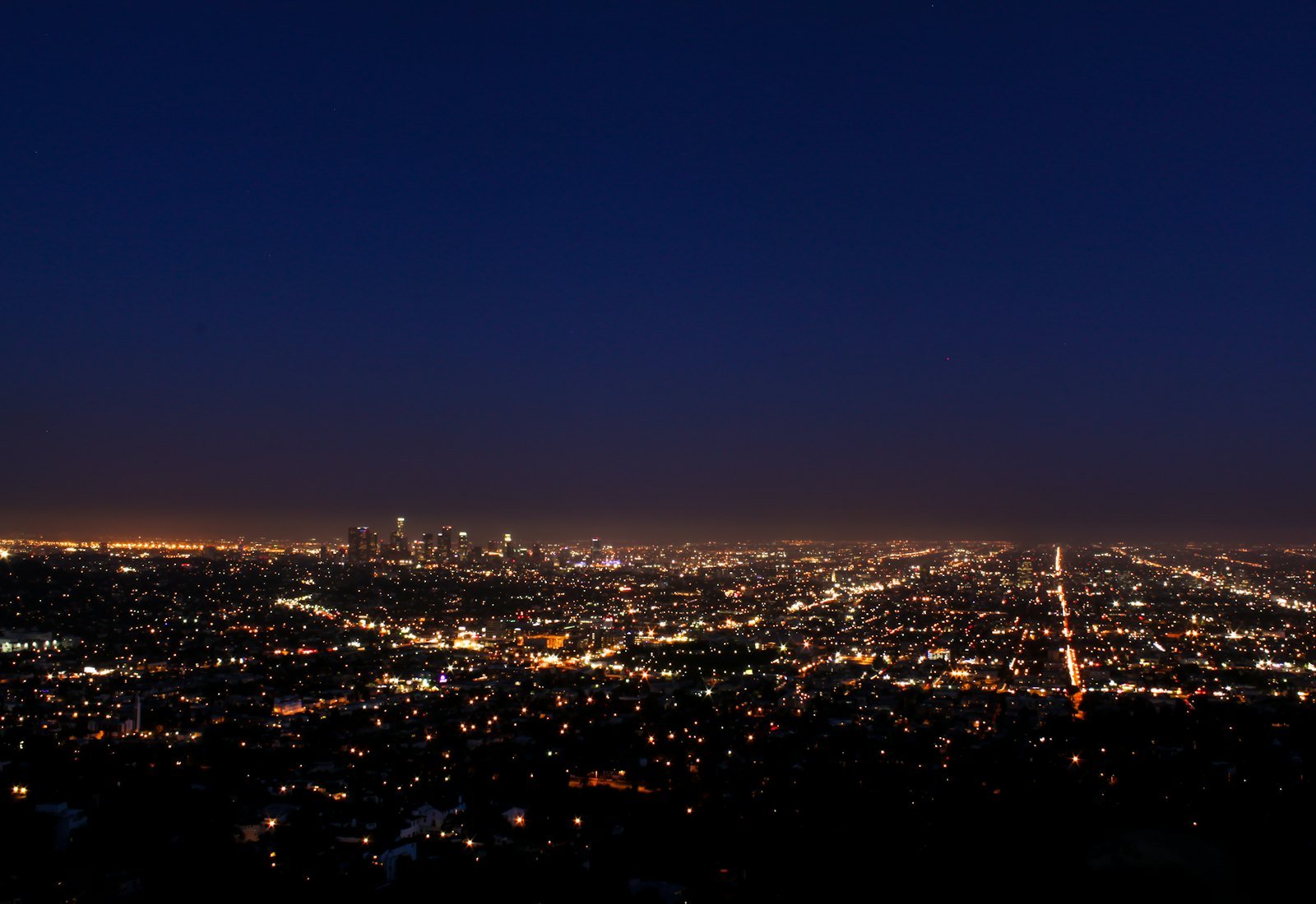 US city at night